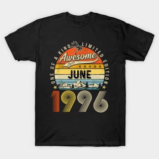 Awesome Since June 1996 Vintage 27th Birthday T-Shirt